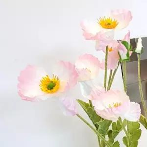 양귀비조화 인테리어 촬영소품 양귀비 조화 핑크 조화꽃