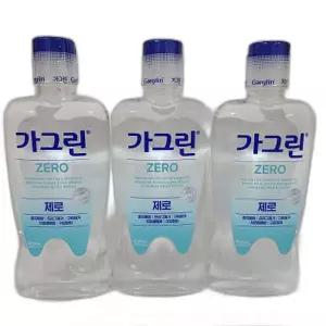 가그린 제로 구강청결제 820ml 3개