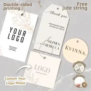 100 Pcs 의류용 맞춤형 행택 라벨 DIY 수제품용 개인화 발렌타인 선물 웨딩 장식용