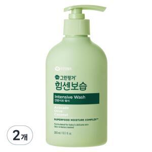 그린핑거 힘센보습 클렌징 샤워 인텐시브 워시 블루베리 앤 바닐라향 2개 300ml