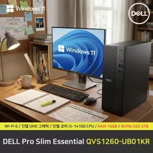 DELL Pro Slim QVS1260-UB01KR 컴퓨터 / 윈도우11 Pro 설치 / RAM 16GB / NVMe SSD 2TB