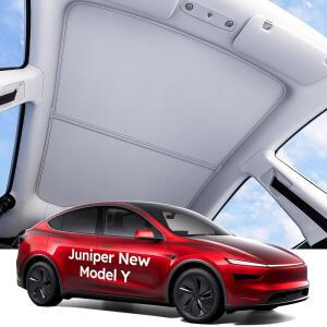 위구 2026 테슬라 신모델 Y 주니퍼 액세서리 선쉐이드 루프 네버 새그 나노 얼음 결정 코팅 3세대 단열 유리 지붕 모델 Y용 인테리어 그레이