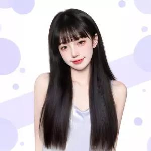 가발 사이드뱅 헤어악세사리 긴생머리 슈켄 SD