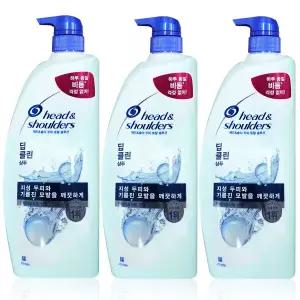 헤드앤숄더 샴푸 850ml 3개 딥클린 비듬 청소년 초등학생 사춘기 정수리냄새 두피 지성