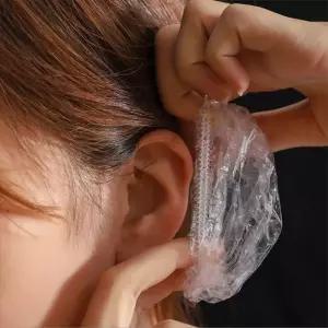 염색용 비닐 이어캡 100P 일회용 헤어 100P이어 일회용이어 귀커버 덮개 용커버 용캡
