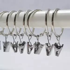 오픈형 커튼 집게링 내경 50mm 20pcs 후크 고리 커튼링 오픈형 스텐고리 커튼집게링