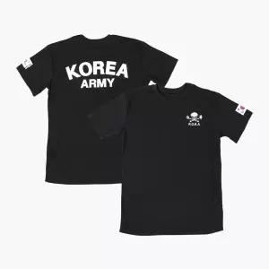 [밀리랩]백골 로카티 ROKA 반팔 검정 백골부대 군대 티셔츠