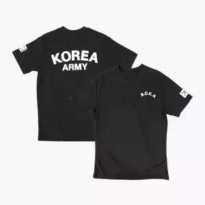 [밀리랩]로카티 ROKA 반팔 검정 군인 군대 티셔츠