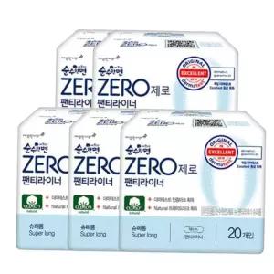 순수한면 팬티라이너 슈퍼롱 20입 순면 생리대 5P