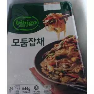 비비고 모둠잡채 자취 혼밥 간편식 비상식량 가성비 집밥 캠핑 644g