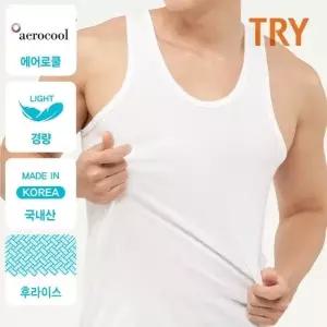 (3매) TRY 트라이 남성 에어로쿨 민소매 조끼런닝셔츠18649733674473