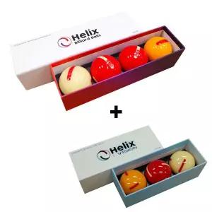 4구공-65.5mm+3구공 비전(레드)-61.5mm 헬릭스당구공 / 당구장당구공