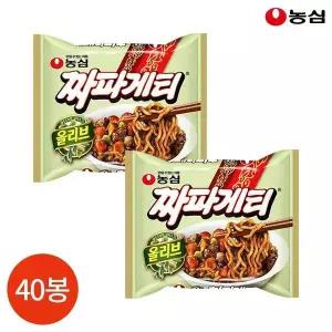 [셀러허브]농심 올리브 짜파게티 140g x 40봉 (S10514913)