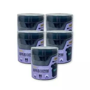 이지앤 블랙종이면봉 200P(원통)-5개 원통면봉 멸균면봉 블랙면