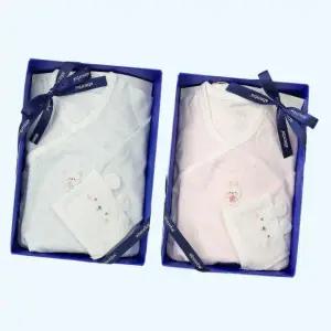 압소바 쌍둥이출산 태교 신생아배냇저고리세트 토곰이모달배냇슈트핑크+블루세트 A1A 101SET 10110SET 5050