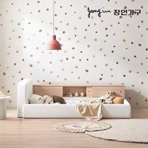 [장인가구][착불] 하랑 E0 패브릭 볼드헤드 저상형 패밀리침대 기본형 SS 프레임