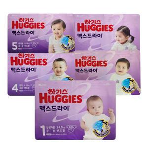 하기스 NEW 맥스드라이 밴드 기저귀 6단계 공용 40매 x 2팩 80매