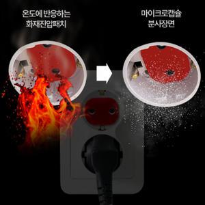 파이어립 6입 콘센트형 자동 화재진압 소방패치 소화패치 스티커 초기진화 멀티탭 플러그 화재예방 소화약재캡슐 내장 간편설치 유지보수