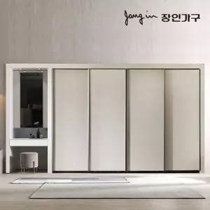 [장인가구]단테 슬림 화장대 파우더 슬라이딩 붙박이장 270cm