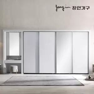 [장인가구]파인 매트 슬라이딩 미러 파우더 붙박이장 5CM