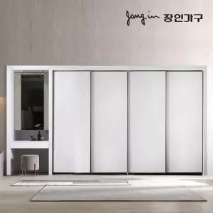 [장인가구]단테 모던 화장대 파우더 슬라이딩 붙박이장 270cm