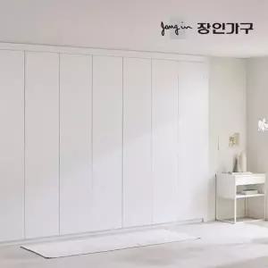 [장인가구]드로잉 E0등급 무광 여닫이 붙박이장 240cm (8자)