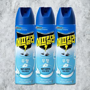 에프킬라 모기약 에어로졸 무향 500ml 3개