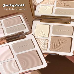 Judydoll 페이셜 하이라이터 메이크업 팔레트 페이스 매트 섀도우 지속되는 글로우 밝게 컨투어 쉬머 파우