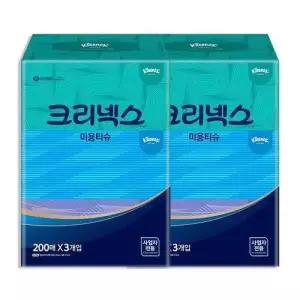 JMds 크리넥스 미용티슈 콤비 (200매) 3팩 x 2개 (총 6팩) WFKJ1JT