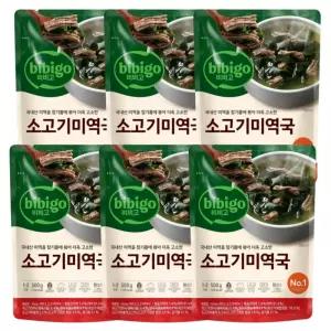 CJ 비비고 소고기미역국 500g,6개