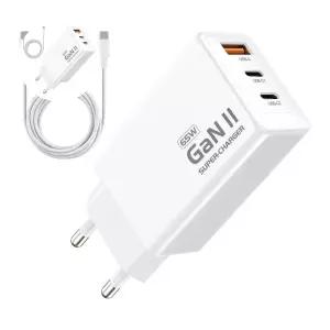 3포트 고속충전기 GaN 65W PD3.0 가정용충전기 가정용