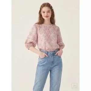 써스데이아일랜드 Thursday Island 펀칭 자수 레이스 블라우스 T244MBL246W