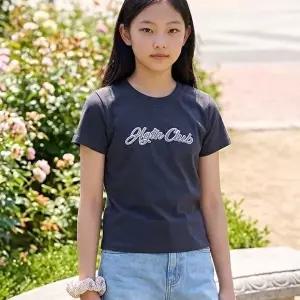 [셀러허브 1]행텐틴즈 동백01 여아 도트 그래픽 반팔 티셔츠_네이비  14570-131-439-05-277 (50312027)