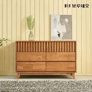 [보루네오]앳홈 비엔나 러버우드 원목 3단 1200 와이드 서랍장_착불배송
