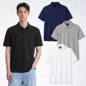남녀공용 빅사이즈 쿨패스 기능성 스판 카라 티셔츠 반팔 (AB040)