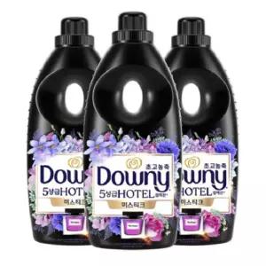 다우니 섬유유연제 퍼퓸 블랙 미스티크 본품 세트 1L x 3p + 200ml
