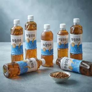 웅진 하늘보리 유/무라벨 랜덤 500ml, 24개