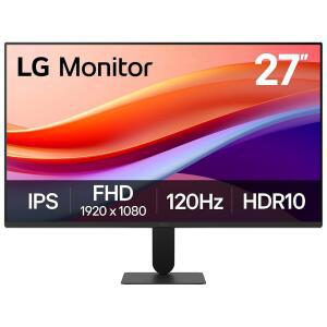 LG 27U411A-B 27인치 풀 HD(1920 x 1080) IPS 컴퓨터 모니터, 120Hz, HDR10, 리더 모드, 플리커 세이프, HDMI, 슬림 스탠드 베이스, 블랙