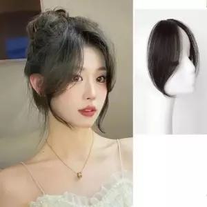 헤어 웨이브 구슬 옆머리 머리 진주 브이라인 부분가발(좌우 리본 1set) WL