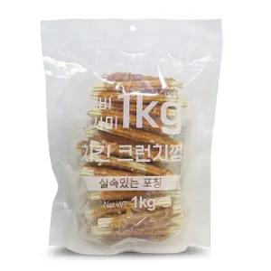 [하프클럽/셀럽하우스]테비 강아지 간식 사사미 치킨 크런치껌 1kg