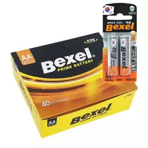 벡셀 알카라인 AA건전지 40P 박 건전지 밧데리 BEXEL