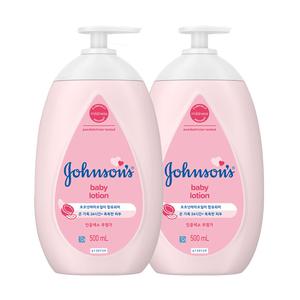 존슨즈 베이비 핑크 로션 파우더향 500mL 2개 국민로션