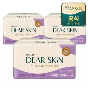 디어스킨 에어엠보 슈퍼롱 라이너 30입x3팩