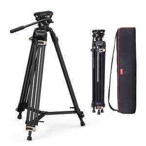 포함 3751용 73인치 유체 듀티 smallrig 퀵 플레이트 카메라 dslr, 및 헤비 비디오 캠코더, 360도 릴리스 삼각대, ad-01 헤드
