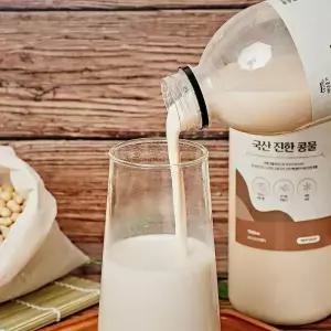 [총 2병] 백년본가 국산 100% 햇콩 더 진한 백태 콩물 1000ml 2병