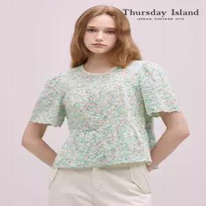 [써스데이아일랜드][Thursday Island] 플라워 자수 블라우스(T244MBL238W)