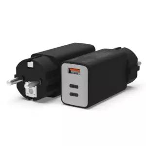 3포트 핸드폰고속충전 충전기 iWhere 접지 초고속 65W (IPD-653A)