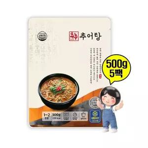 추추 추어탕 500g 5팩 국내산 활미꾸라지 해썹인증 진한 추어탕 보양식