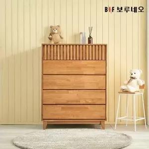 앳홈 비엔나 러버우드 원목 5단 1000 와이드 서랍장