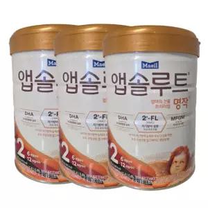 매일유업 리뉴얼 앱솔루트 명작 2FL (HMO) 분유 2단계(6~12개월) 800g 3캔